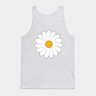 white flower Tank Top